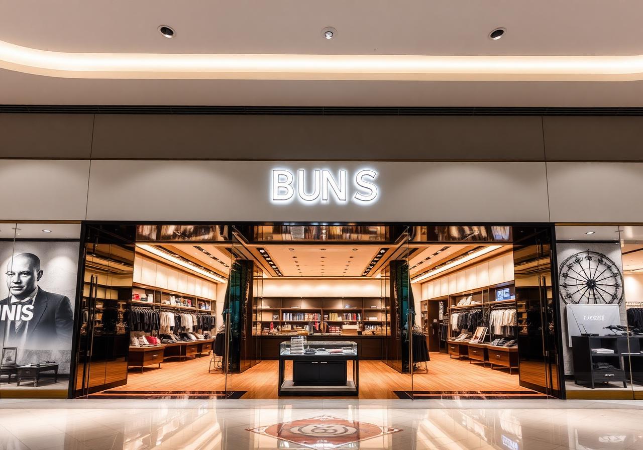 Flagship store branding for a premium fashion label